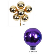 35MM Purple Glass Balls With Wire (Lot of 1 Box - 72 Glass Balls Per Box) SALE ITEM